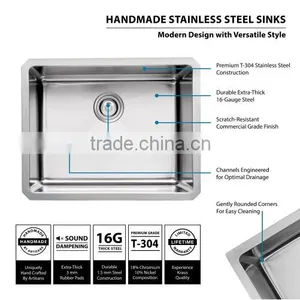 Housestar New Kitchen Designs American Sink Used Commercial Stainless Steel Sink Kitchen SInk For USA 2318Y thumbnail-2