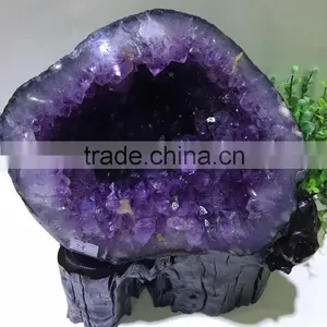 7.9kg Natural Uruguay Amethyst Geodes Purple Quartz Crystal Cluster for Gift thumbnail-1