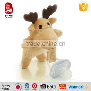 High Quality Custom Baby Pacifier With Plush Mini Animal Toy Holder Quality Choice thumbnail-1