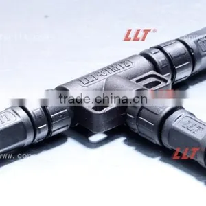 LLT Easy Installable M12 Series T Connector Outdoor Lighting Electrical Tee Connector thumbnail-1