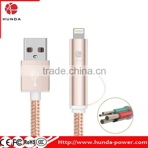 Hunda Factory High Speed 3.3ft 2-N-1 MFi Certified Charging Cable thumbnail-1