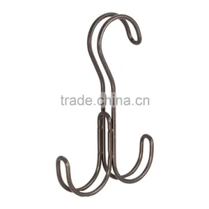 Chrome/Bronze Over The Rod S-shape Hook/ 4 Hooks/ 2 Hooks thumbnail-6