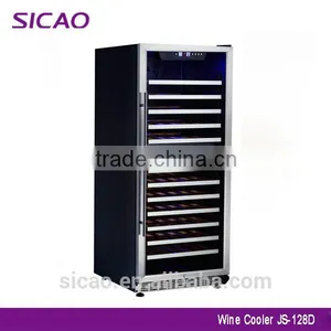 2016 Factory Dual Zone Fan Cooling 44 Bottle Wine Refrigerator thumbnail-3