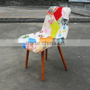 Patchwork Dining Room Chairs Cheap With Four Wood Legs thumbnail-6