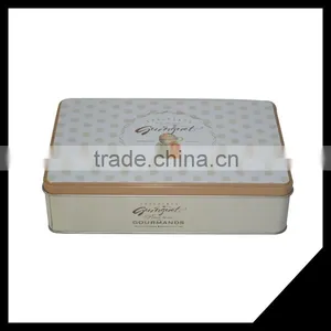 New Design Rectangle Pretty Cookie Metal Tin Box For Cookie Storage thumbnail-1