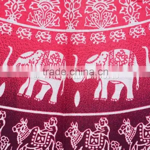 Indian Ombre Gypsy Elephant Hippie Mandala Wall Art Queen Cotton Boho Wall Hanging Home Decorative Ethnic Tapestry thumbnail-3