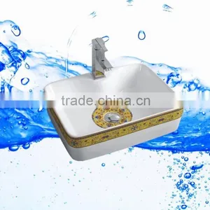 OEM Acceptable Bathroom Porcelain Bathroom Sink Chinese Style Fiber Wash Basins thumbnail-5