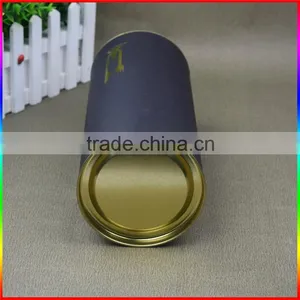 Empty Matte Black Paper Tube Tea Box thumbnail-3