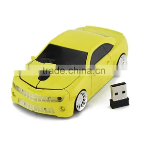 OEM Logo Printing Promotional Gift Wireless Bumblebee Car Mouse thumbnail-1