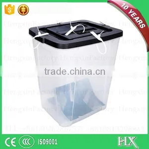 Multi-clor 60L Transparent Ballot Boxes With Lid thumbnail-3