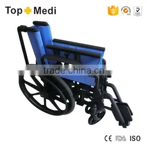 Rehabilitation Therapy Supplier Topmedi Cheap Manual Plastic Wheelchair thumbnail-5