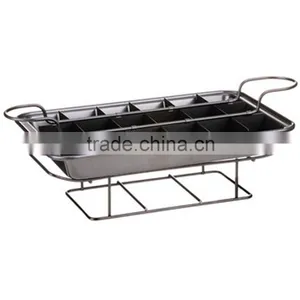 4 Pieces Brownie Square Sectioned Carbon Steel Bakeware Non-Stick Divided Baking Pan thumbnail-4