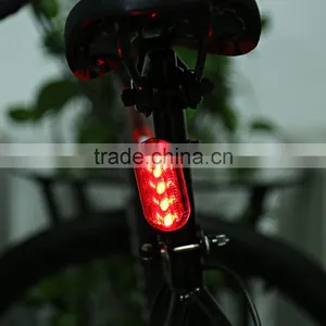 Bicycle Super Bright Water Resistant 5 LEDs 3 Modes Rear Safety Light Tail Lamp Bike Accessories Bicycle Light Bike Light thumbnail-4