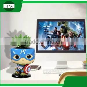 Wholesale Cheap Creative Handwork Cartoon The Avengers Ceramic Garden Flower Pot thumbnail-5