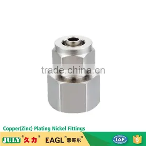 JULY Factory Hot Sales Pneumatic Nipple Brass Compression Fittings thumbnail-1
