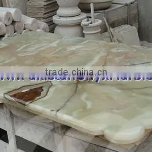 A GRADE LIGHT GREEN ONYX TABLE TOPS COLLECTION thumbnail-4