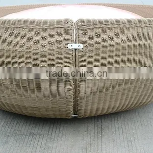 Theme Hotel Furniture Spring Mattress Wicker Big Round Bed thumbnail-4