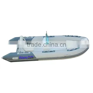 RILAXY Inshore & Lake Chinese Manufacturer Oriented Cheap Small Inflatable Center Steering Console Fishing Boat for Sale thumbnail-4