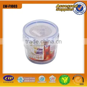 Round Shape Glass Storage Box With Plastic Lid/glass Airtight Food Container thumbnail-1