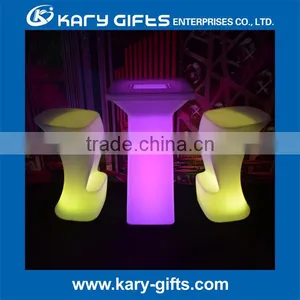 Portable Cocktail Table With Ice Bucket Led Outdoor Furniture Bar Table thumbnail-1