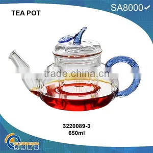 TP089-3BL(650ML),heat Resistant Glass Teapot thumbnail-1