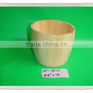 Decorative Wooden Storage Barrel With Handle thumbnail-2
