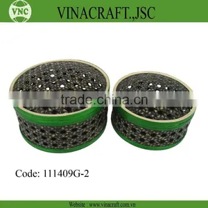 Decorative Bamboo Box Set of 2 thumbnail-1