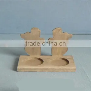 Cheap Unfinished Decorative Craft Wooden Candle Holder Craved thumbnail-4