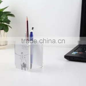 Acrylic Square Pen Holdler/ Trasparent Holder in Office/acrylic Procucts thumbnail-1