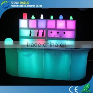 GLACS Control RGB Color Straight and Corner LED Bar Counter Restaurant Bar Counter Design thumbnail-4