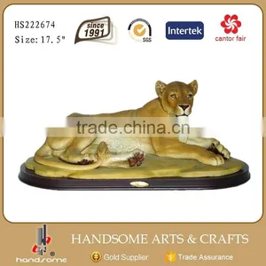 10.5 Inch Resin Craft Animal Decoration Lion Statues for Sale thumbnail-5
