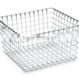 Medium Metal Storage Basket, Chrome thumbnail-1