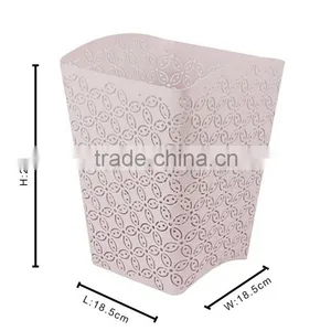 Arc-shape Metal Punched Decorative Trash Can For Home/Office thumbnail-6