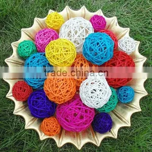 Colorful Christmas Wicker Ball thumbnail-1