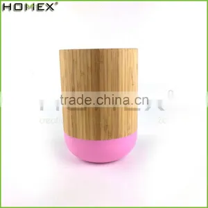 Bamboo Utensil Organizer With Color Base/Spoon Holder Kitchen Tools Caddy/Homex_FSC/BSCI Factory thumbnail-1