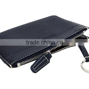 Manufacture Zipper Men's Slim Wallet ID Credit Card Holder for Man With Wallet Custom Logo thumbnail-1