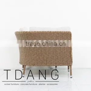 Harrison Outdoor Corner Bench - Vietnam Conversation Furniture - Resin Wicker thumbnail-3