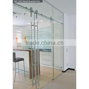 Stainless Steel Glass Door Pull Handle Art Deco Style Doors thumbnail-4