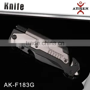 Top Quality Tactical Folding Knife 3Cr13+Aluminium Camping Knife With LED Car Glass Breaker Belt Cutter Fire Start Tools thumbnail-4