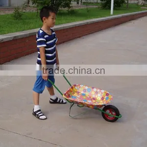 Small Kid Lightweight Children Tool Wheelbarrow Toy Barrow Cart thumbnail-1