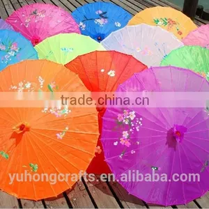 Chinese Style Silk Parasol With Flower Painting thumbnail-6