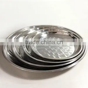 10" Decoration Custom Serving Tray Fashion Stainless Steel Plate Fruit Plate thumbnail-4