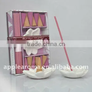 Xiamen Apple Aroma Cone Incense/perfume Sticks Gift Set With Ceramic Holder Air Freshener thumbnail-1