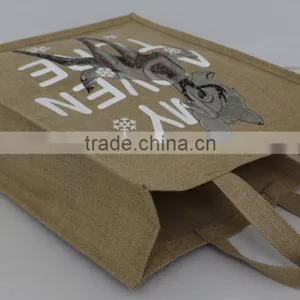 PP Laminated Jute Tote Bag With Canvas Pocket & With Jute Handle thumbnail-3