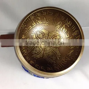 High Quality Tibetan Mantra Carved Kasha Special Meditation Singing Bowls thumbnail-2