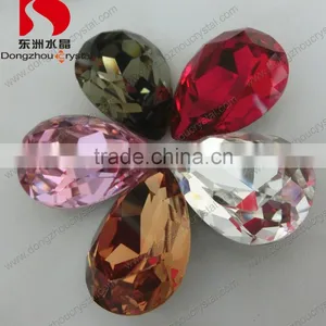 Fashion Stylish Teardrop Point Back Crystal Fancy Stones for Dresses thumbnail-1