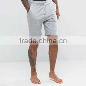 High Quality New Design Custom Drawstring Waist Black Piping Cotton Viscose Breathable Jersey Grey Men's Running Fashion SHorts thumbnail-4