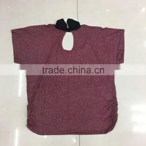 Women Batwing-sleeved Cotton T-shirt China Stock Clothing thumbnail-5