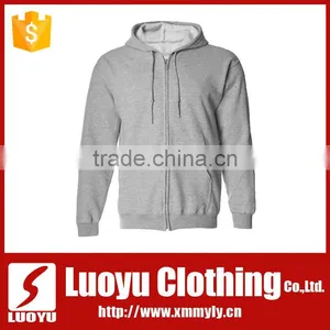 Wholesale Custom Grey Hoodies With Zip thumbnail-1