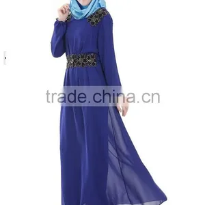 Ourself Factory Wholesale Latest Design Long Sleeve Muslim Evening Dress thumbnail-6